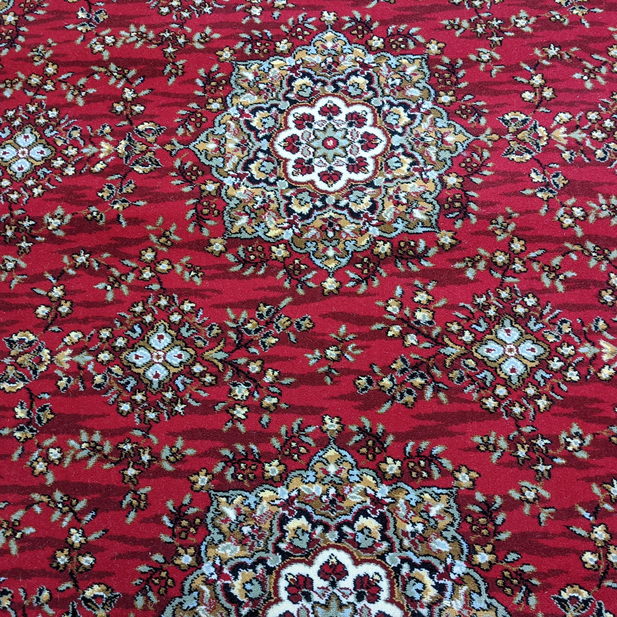 Carpet Remnants Red Medallion Axminster 3.67m x 3.30m (12.11m2)